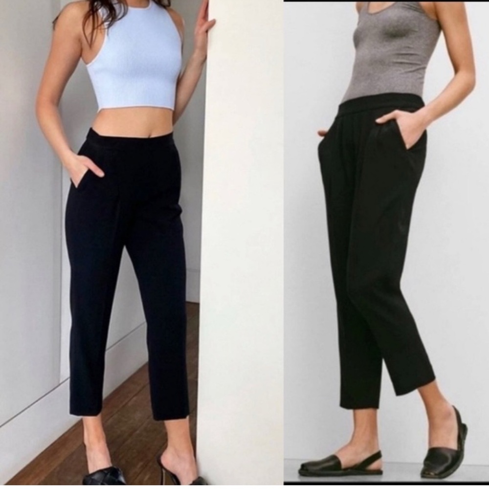 Aritizia Babaton Cohen black pants carrot legs women’s size 8